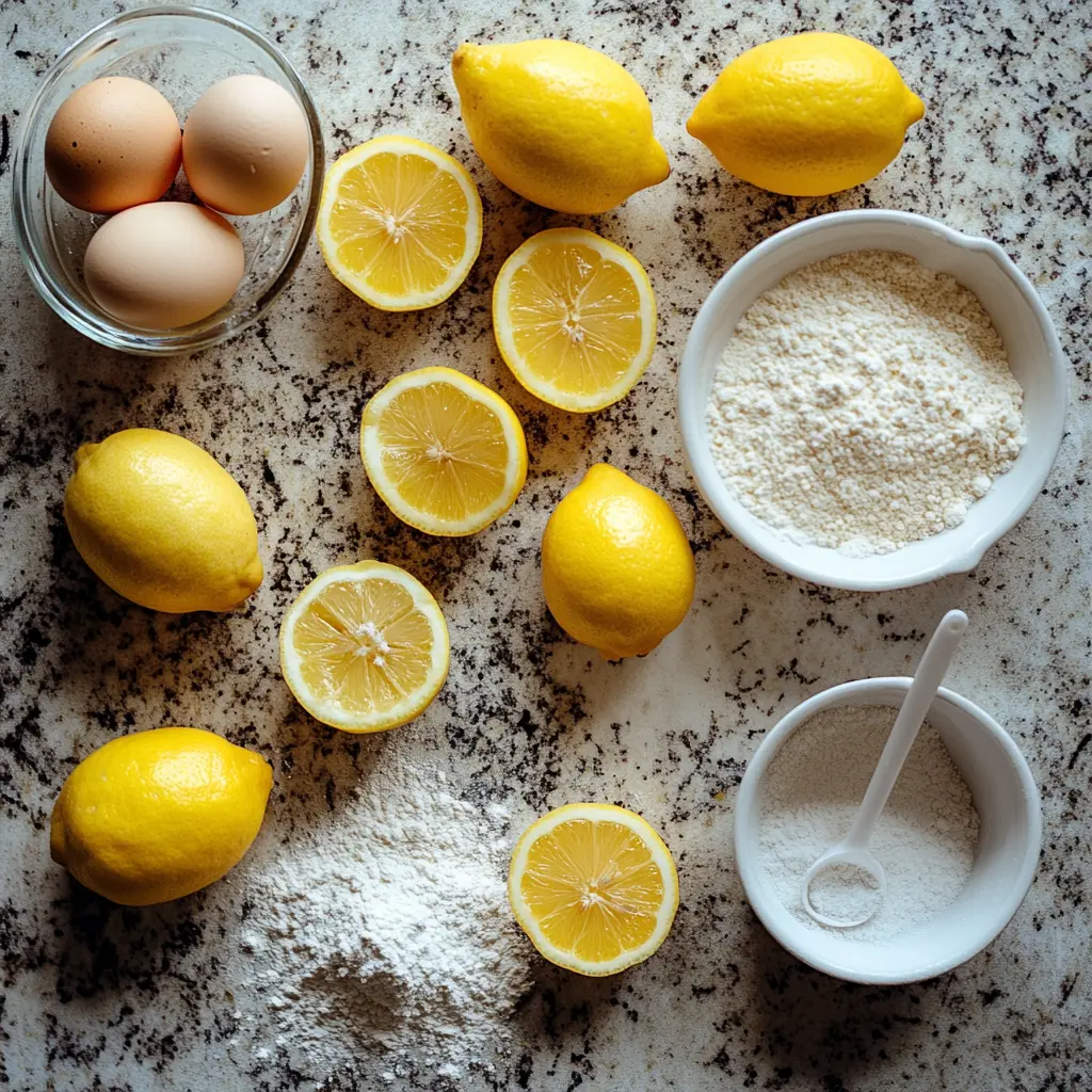 baby-lemon-impossible-pies-ingredients ingredients for baby lemon impossible pies, close-up