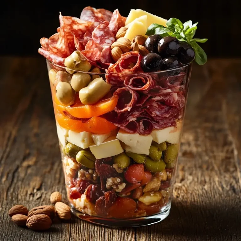 Charcuterie cups with assorted meats and cheeses
