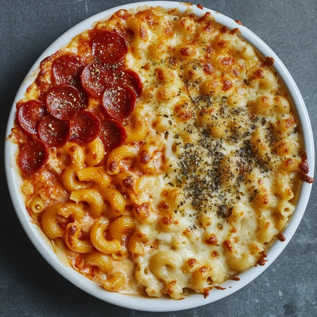 Nutritional breakdown of Pizza Mac and Cheese.